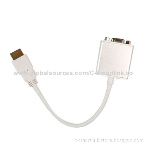 HDMI to VGA with Audio and Micro Charging Adapter, Gold-plated, Male VGA Output